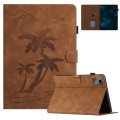 For Xiaomi Redmi Pad SE Coconut Tree Embossed Smart Leather Tablet Case(Brown)