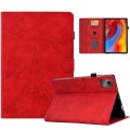 For Lenovo Tab M11 / Xiaoxin Pad 11 2024 Tower Embossed Leather Smart Tablet Case(Red)