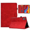 For Lenovo Tab M11 / Xiaoxin Pad 11 2024 Smile Embossed Smart Leather Tablet Case(Red)