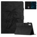 For Lenovo Tab M9 TB-310FU Coconut Tree Embossed Smart Leather Tablet Case(Black)