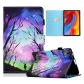 For Lenovo Tab M11 / Xiaoxin Pad 11 2024 Colored Drawing Sewing Pen Slot Leather Tablet Case(Starry