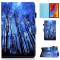 For Lenovo Tab M11 / Xiaoxin Pad 11 2024 Colored Drawing Stitching Smart Leather Tablet Case(Forest)