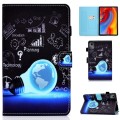 For Lenovo Tab M11 / Xiaoxin Pad 11 2024 Colored Drawing Stitching Smart Leather Tablet Case(Lamp Bu