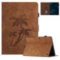 For Amazon Kindle Fire Max 11 2023 Coconut Tree Embossed Smart Leather Tablet Case(Brown)