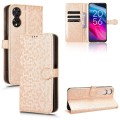 For TCL 50 5G Honeycomb Dot Texture Leather Phone Case(Gold)
