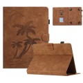 For 7 inch Universal Coconut Tree Embossed Leather Tablet Case(Brown)