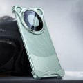 For Huawei Mate 60 Frameless Metal Corner Pad Phone Case with Lens Film(Green)