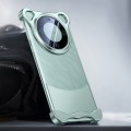 For Huawei Mate 60 Pro+ Frameless Metal Corner Pad Phone Case with Lens Film(Green)