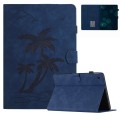 For Samsung Galaxy Tab A7 Lite 8.7 T220/T225 Coconut Tree Embossed Leather Tablet Case(Blue)