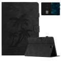 For Samsung Galaxy Tab A 9.7 T550/T555C Coconut Tree Embossed Smart Leather Tablet Case(Black)
