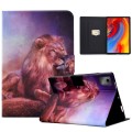 For Lenovo Tab M11 / Xiaoxin Pad 11 2024 Electric Pressed TPU Smart Leather Tablet Case(Lion King)