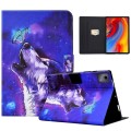 For Lenovo Tab M11 / Xiaoxin Pad 11 2024 Electric Pressed TPU Smart Leather Tablet Case(Butterfly Wo