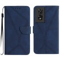 For TCL 505 Stitching Embossed Leather Phone Case(Blue)