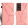 For TCL 50 SE/40 NxtPaper 4G Stitching Embossed Leather Phone Case(Pink)