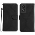 For TCL 50 SE/40 NxtPaper 4G Stitching Embossed Leather Phone Case(Black)