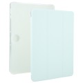 For Honor Pad 9 3-fold Clear TPU Smart Leather Tablet Case with Pen Slot(Light Green)