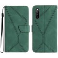 For Sony Xperia 10 VI Stitching Embossed Leather Phone Case(Green)