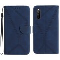 For Sony Xperia 10 VI Stitching Embossed Leather Phone Case(Blue)