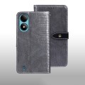 For ZTE Blade A33S idewei Crocodile Texture Leather Phone Case(Grey)