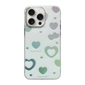 For iPhone 15 Pro Max Cooling Flash Feather TPU + PC Phone Case(Love Heart)