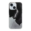 For iPhone 15 Cooling Flash Feather TPU + PC Phone Case(Feather Ink)
