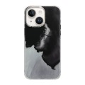 For iPhone 14 Cooling Flash Feather TPU + PC Phone Case(Feather Ink)