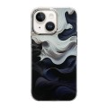 For iPhone 14 Cooling Flash Feather TPU + PC Phone Case(Wave Ink)