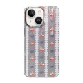 For iPhone 14 Cooling Flash Feather TPU + PC Phone Case(Cherry)