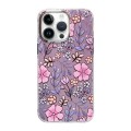 For iPhone 14 Pro Cooling Flash Feather TPU + PC Phone Case(Flowery Field)