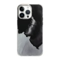 For iPhone 14 Pro Max Cooling Flash Feather TPU + PC Phone Case(Feather Ink)