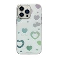 For iPhone 13 Pro Max Cooling Flash Feather TPU + PC Phone Case(Love Heart)