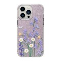 For iPhone 13 Pro Max Cooling Flash Feather TPU + PC Phone Case(Daisy)