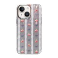 For iPhone 13 Cooling Flash Feather TPU + PC Phone Case(Cherry)