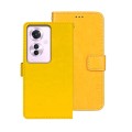 For OPPO Reno11 F 5G idewei Crazy Horse Texture Leather Phone Case(Yellow)