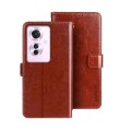 For OPPO Reno11 F 5G idewei Crazy Horse Texture Leather Phone Case(Brown)