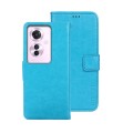 For OPPO Reno11 F 5G idewei Crazy Horse Texture Leather Phone Case(Sky Blue)