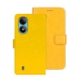For ZTE Blade A33S idewei Crazy Horse Texture Leather Phone Case(Yellow)