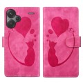 For Xiaomi Redmi Note 13 Pro+ Pen Heart Cat Embossed Leather Phone Case(Pink)