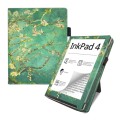 For Pocketbook InkPad Color 2 / 3 Painted Calfskin Smart Leather Tablet Case(Plum Bossom)