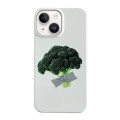 For iPhone 15 Plus Cartoon Film Craft Hard PC Phone Case(Broccoli)