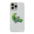 For iPhone 15 Pro Cartoon Film Craft Hard PC Phone Case(Banana)