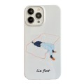 For iPhone 15 Pro Cartoon Film Craft Hard PC Phone Case(Lie Flat)