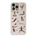 For iPhone 15 Pro Max Cartoon Film Craft Hard PC Phone Case(Yoga)