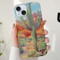 For iPhone 15 Varnishing Water Stick PC Phone Case(Cactus)
