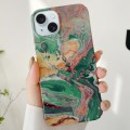 For iPhone 15 Varnishing Water Stick PC Phone Case(Waves)