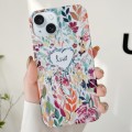 For iPhone 15 Plus Varnishing Water Stick PC Phone Case(Love)