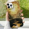 For iPhone 15 Pro Max Varnishing Water Stick PC Phone Case(Sky)