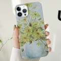 For iPhone 15 Pro Max Varnishing Water Stick PC Phone Case(Small Chrysanthemum)