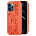 For iPhone 12 Pro Max MagSafe Magnetic Heat Dissipation Phone Case(Orange)