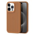 For iPhone 15 Pro Max Heat Dissipation Phone Case(Brown)